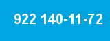 922 140-11-72 922 140-11-72